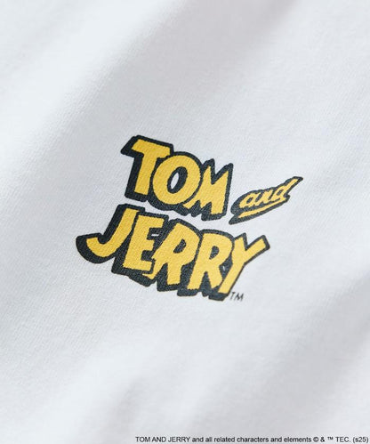 TOM＆JERRY / 《貓和老鼠》 聯名 大尺寸 印花背面 圓領 T恤 【限定推出】