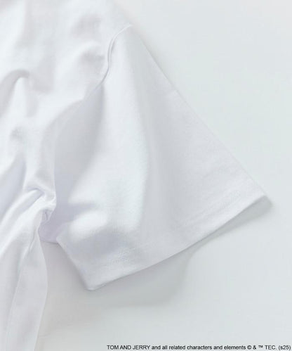 TOM＆JERRY / 《貓和老鼠》 聯名 大尺寸 印花背面 圓領 T恤 【限定推出】