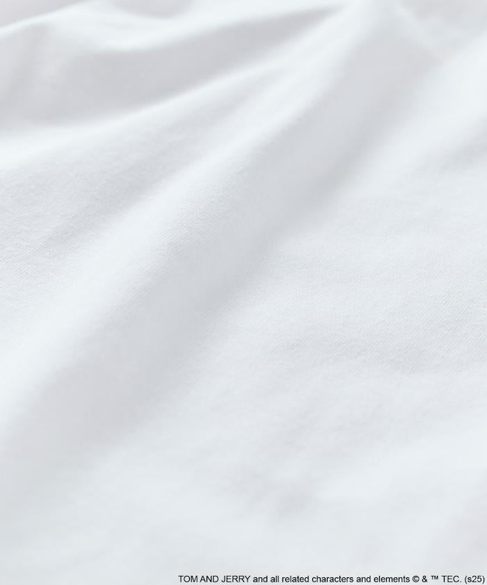 TOM＆JERRY / 《貓和老鼠》 聯名 大尺寸 印花背面 圓領 T恤 【限定推出】