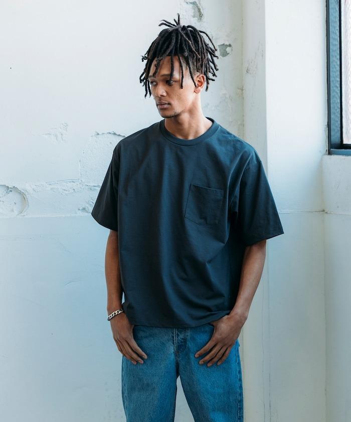 《AIR》DRY 高功能材料 7.7盎司 大尺寸 圓領口袋T恤/吸溼快乾/遮熱/防紫外線