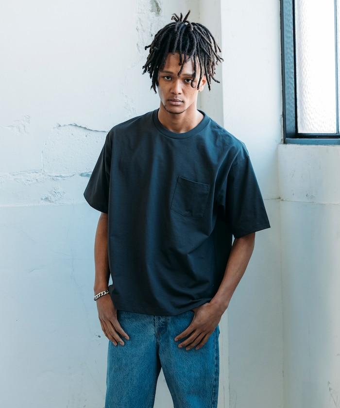 《AIR》DRY 高功能材料 7.7盎司 大尺寸 圓領口袋T恤/吸溼快乾/遮熱/防紫外線