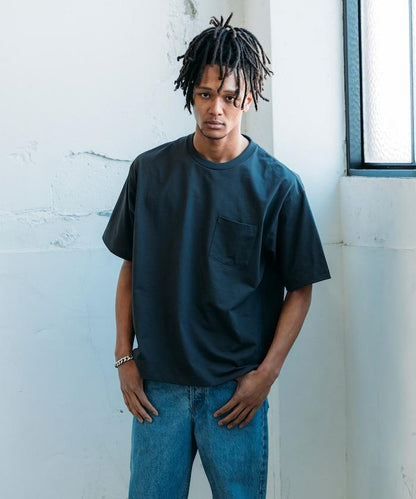 《AIR》DRY 高功能材料 7.7盎司 大尺寸 圓領口袋T恤/吸溼快乾/遮熱/防紫外線