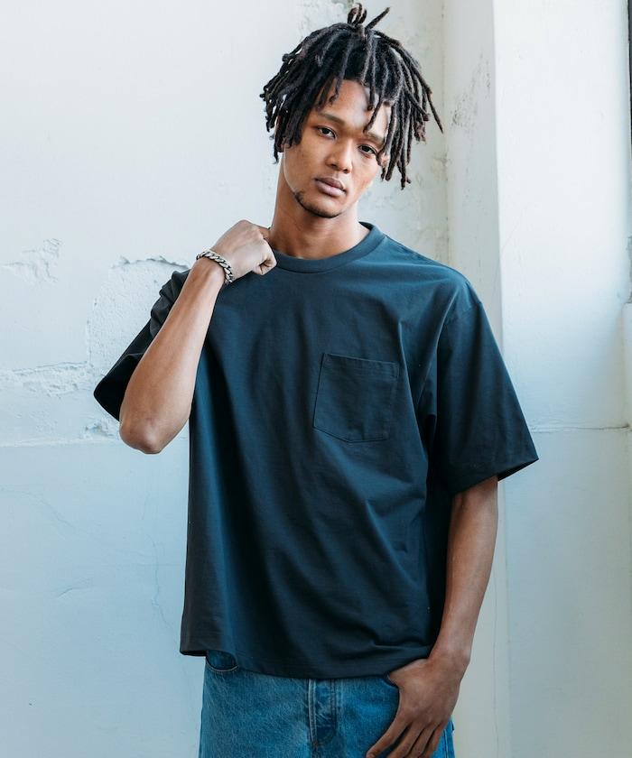 《AIR》DRY 高功能材料 7.7盎司 大尺寸 圓領口袋T恤/吸溼快乾/遮熱/防紫外線