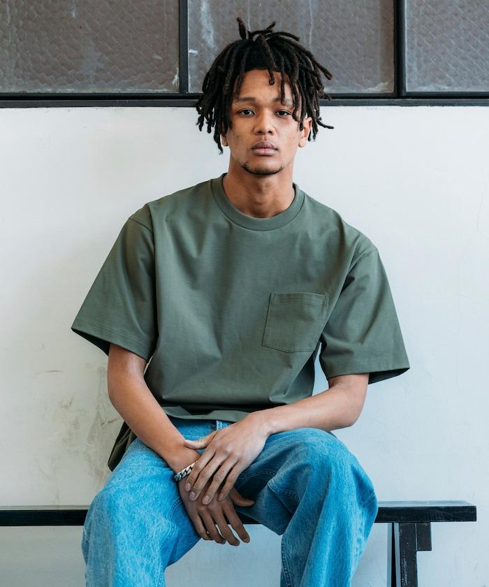 《AIR》DRY 高功能材料 7.7盎司 大尺寸 圓領口袋T恤/吸溼快乾/遮熱/防紫外線