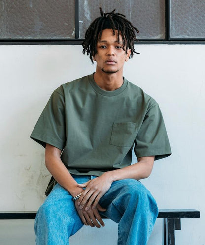 《AIR》DRY 高功能材料 7.7盎司 大尺寸 圓領口袋T恤/吸溼快乾/遮熱/防紫外線