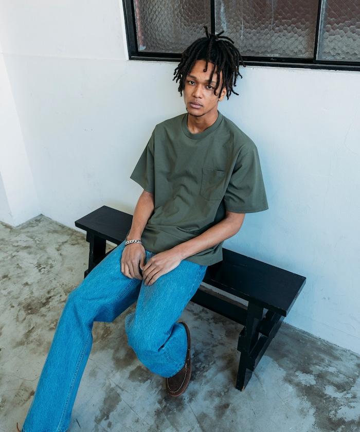 《AIR》DRY 高功能材料 7.7盎司 大尺寸 圓領口袋T恤/吸溼快乾/遮熱/防紫外線