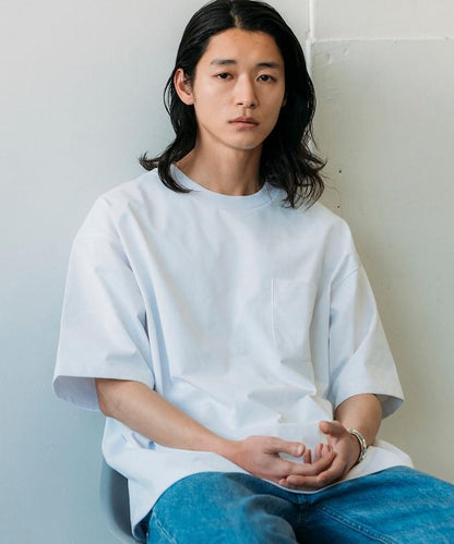 《AIR》DRY 高功能材料 7.7盎司 大尺寸 圓領口袋T恤/吸溼快乾/遮熱/防紫外線