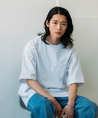 《AIR》DRY 高功能材料 7.7盎司 大尺寸 圓領口袋T恤/吸溼快乾/遮熱/防紫外線