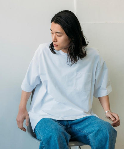 《AIR》DRY 高功能材料 7.7盎司 大尺寸 圓領口袋T恤/吸溼快乾/遮熱/防紫外線