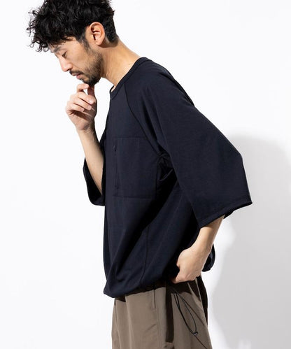 《AIR》DRY 高功能材料 防曬衣 大尺寸 圓領 短袖T恤/接觸冷感/遮熱/防紫外線/吸溼速幹