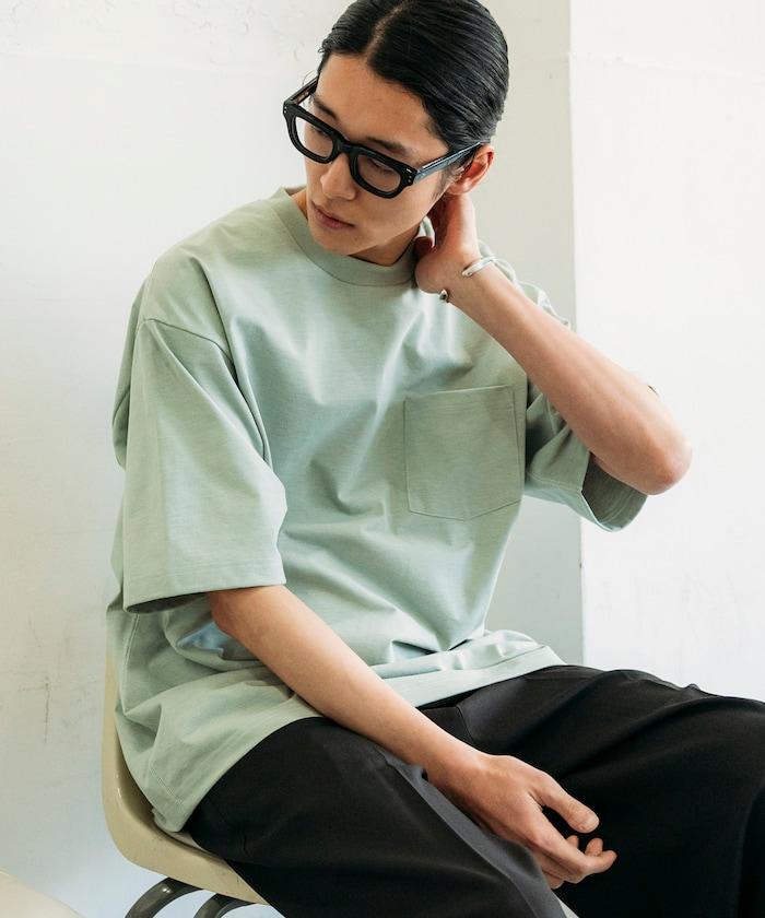 《AIR》DRY 高功能材料 7.7盎司 大尺寸 圓領口袋T恤/吸溼快乾/遮熱/防紫外線