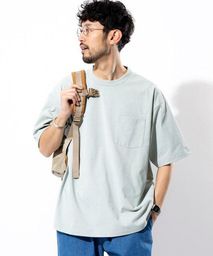 《AIR》DRY 高功能材料 7.7盎司 大尺寸 圓領口袋T恤/吸溼快乾/遮熱/防紫外線