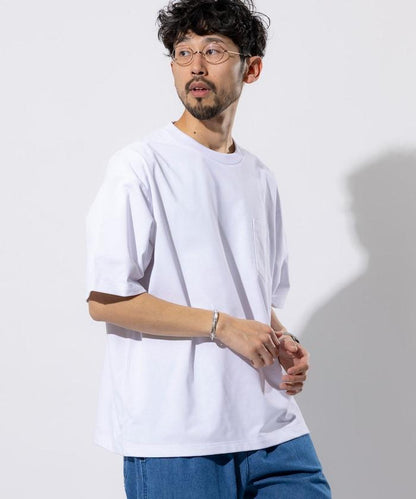 《AIR》DRY 高功能材料 7.7盎司 大尺寸 圓領口袋T恤/吸溼快乾/遮熱/防紫外線