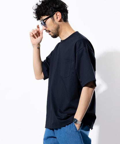 《AIR》DRY 高功能材料 7.7盎司 大尺寸 圓領口袋T恤/吸溼快乾/遮熱/防紫外線