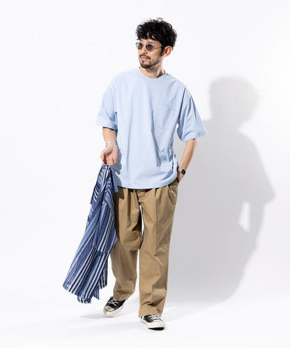 《AIR》DRY 高功能材料 7.7盎司 大尺寸 圓領口袋T恤/吸溼快乾/遮熱/防紫外線