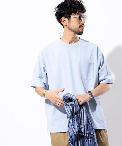 《AIR》DRY 高功能材料 7.7盎司 大尺寸 圓領口袋T恤/吸溼快乾/遮熱/防紫外線