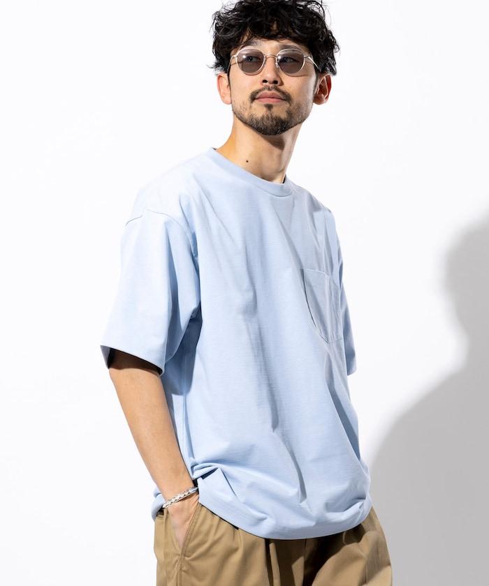 《AIR》DRY 高功能材料 7.7盎司 大尺寸 圓領口袋T恤/吸溼快乾/遮熱/防紫外線