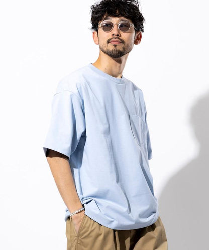 《AIR》DRY 高功能材料 7.7盎司 大尺寸 圓領口袋T恤/吸溼快乾/遮熱/防紫外線