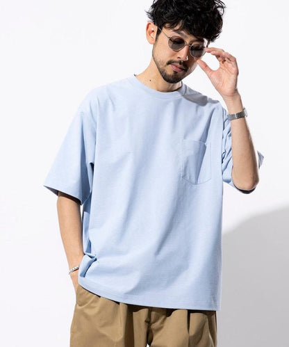 《AIR》DRY 高功能材料 7.7盎司 大尺寸 圓領口袋T恤/吸溼快乾/遮熱/防紫外線