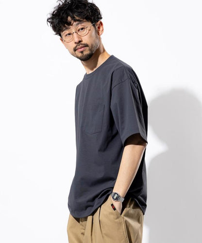 《AIR》DRY 高功能材料 7.7盎司 大尺寸 圓領口袋T恤/吸溼快乾/遮熱/防紫外線