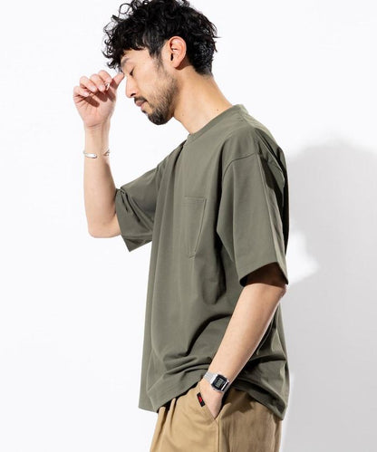 《AIR》DRY 高功能材料 7.7盎司 大尺寸 圓領口袋T恤/吸溼快乾/遮熱/防紫外線