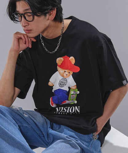 Bear Skate圖案印花T恤