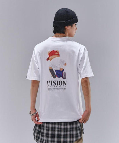 Bear Skate圖案印花T恤