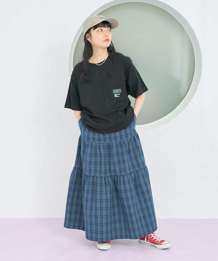 聯名下襬織帶口袋T恤