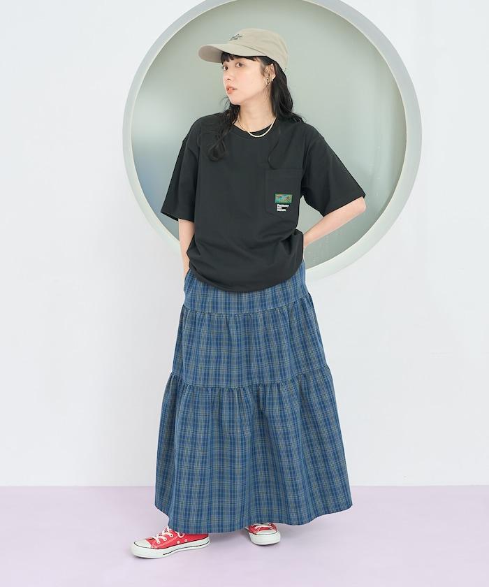 聯名下襬織帶口袋T恤