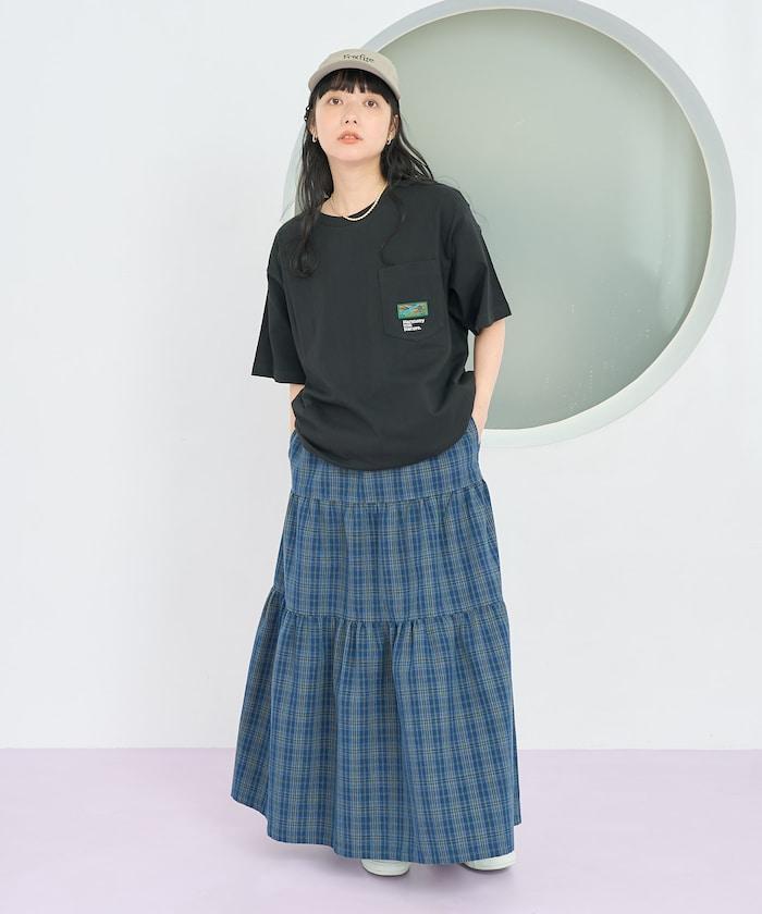 聯名下襬織帶口袋T恤