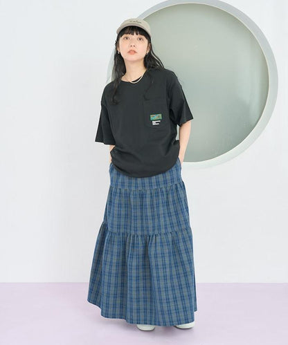 聯名下襬織帶口袋T恤