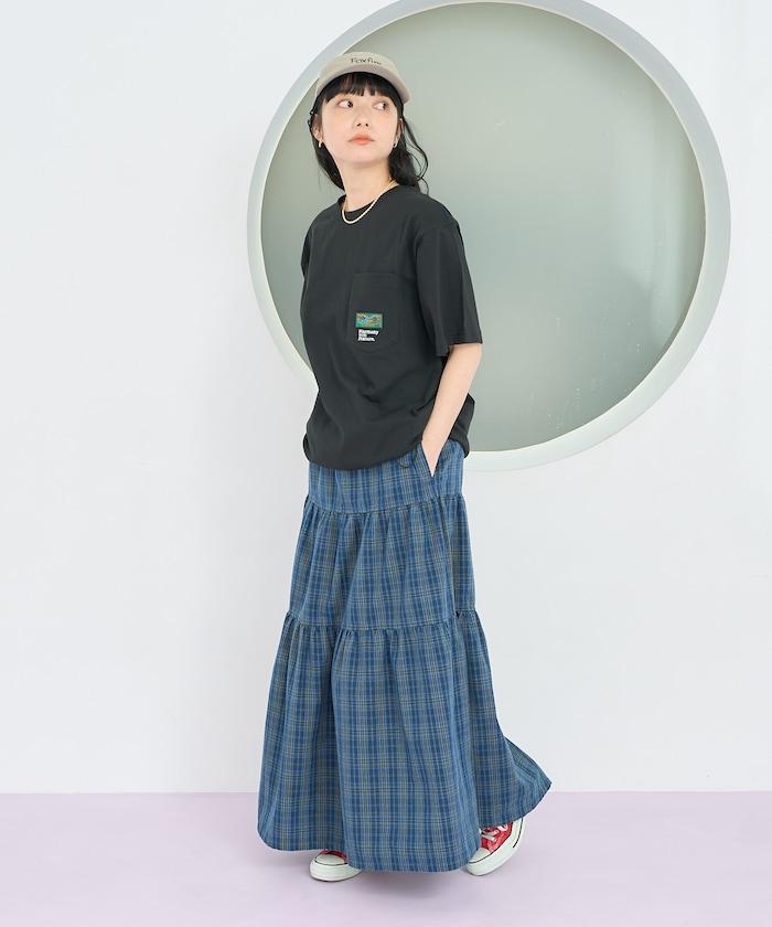 聯名下襬織帶口袋T恤