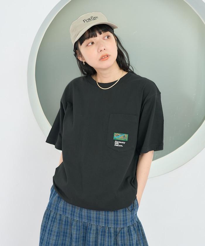 聯名下襬織帶口袋T恤