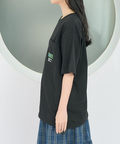 聯名下襬織帶口袋T恤