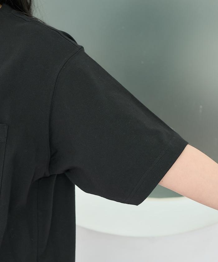 聯名下襬織帶口袋T恤