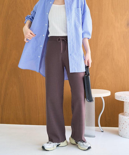 夏季針織寬鬆褲