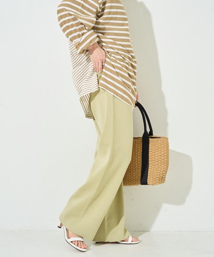 夏季針織寬鬆褲