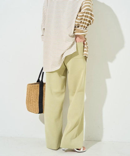 夏季針織寬鬆褲