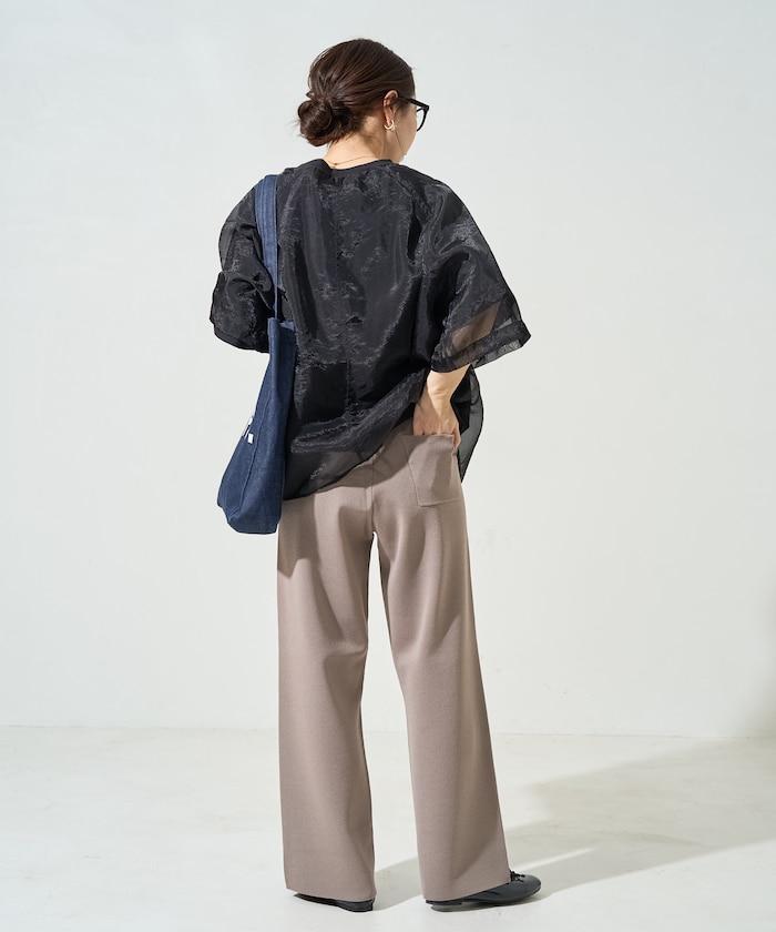 夏季針織寬鬆褲