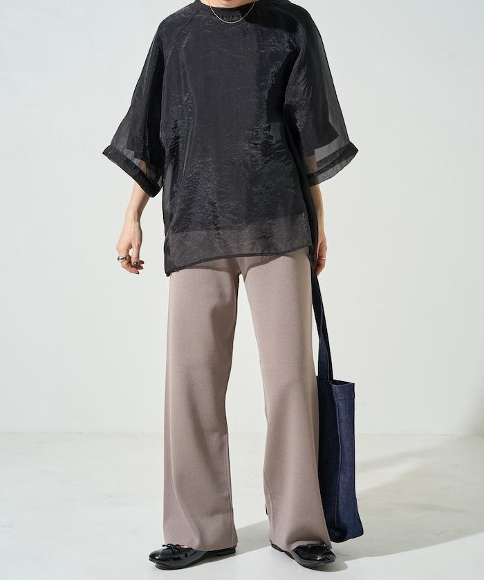 夏季針織寬鬆褲