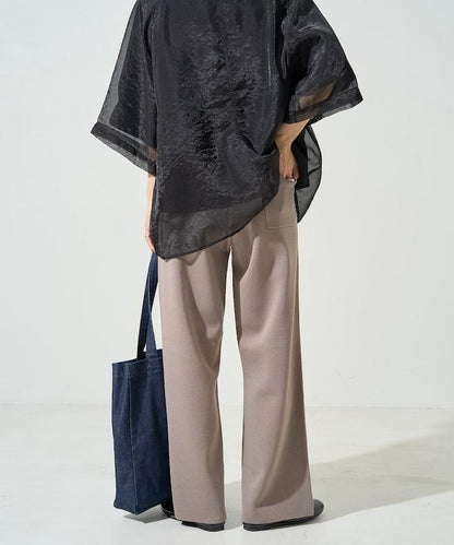 夏季針織寬鬆褲