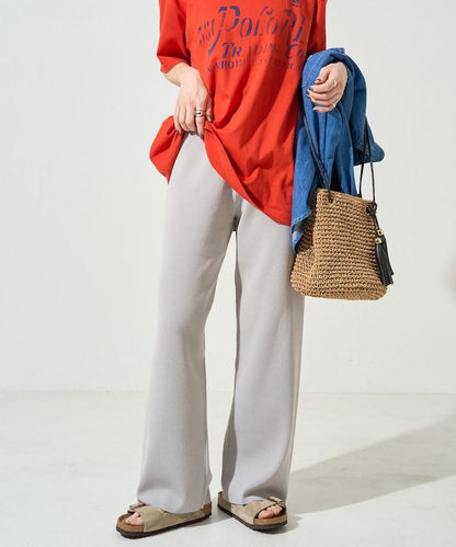 夏季針織寬鬆褲