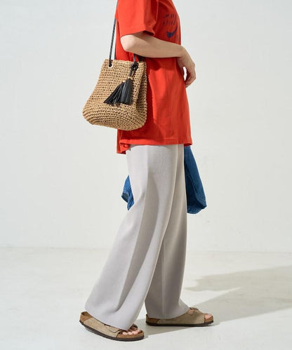 夏季針織寬鬆褲