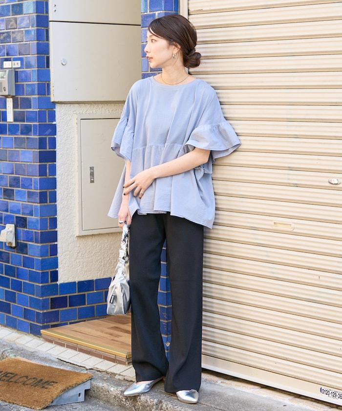 夏季針織寬鬆褲