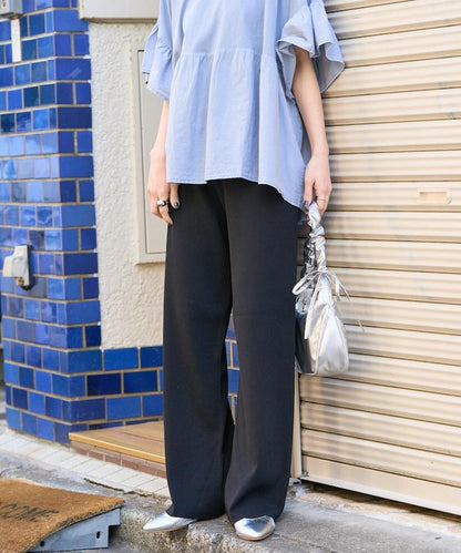 夏季針織寬鬆褲