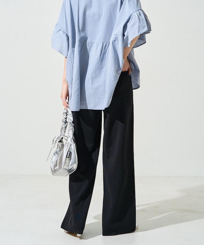 夏季針織寬鬆褲