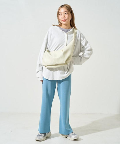 夏季針織寬鬆褲