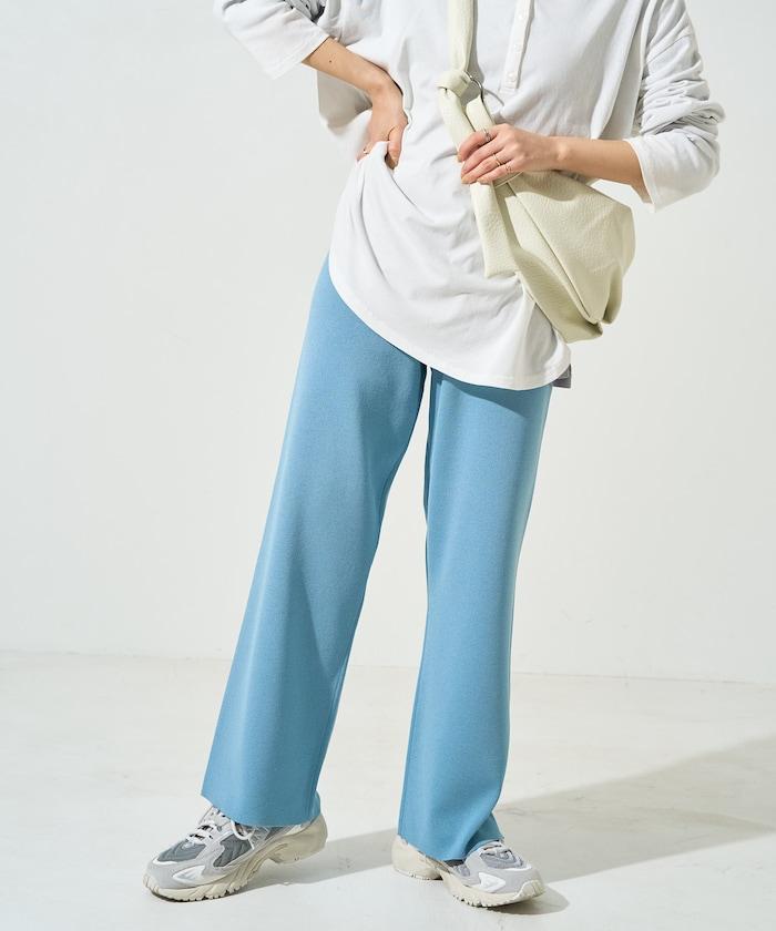 夏季針織寬鬆褲