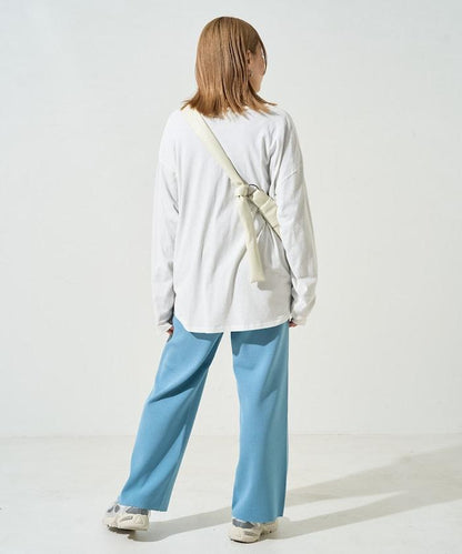 夏季針織寬鬆褲