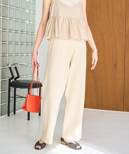 夏季針織寬鬆褲